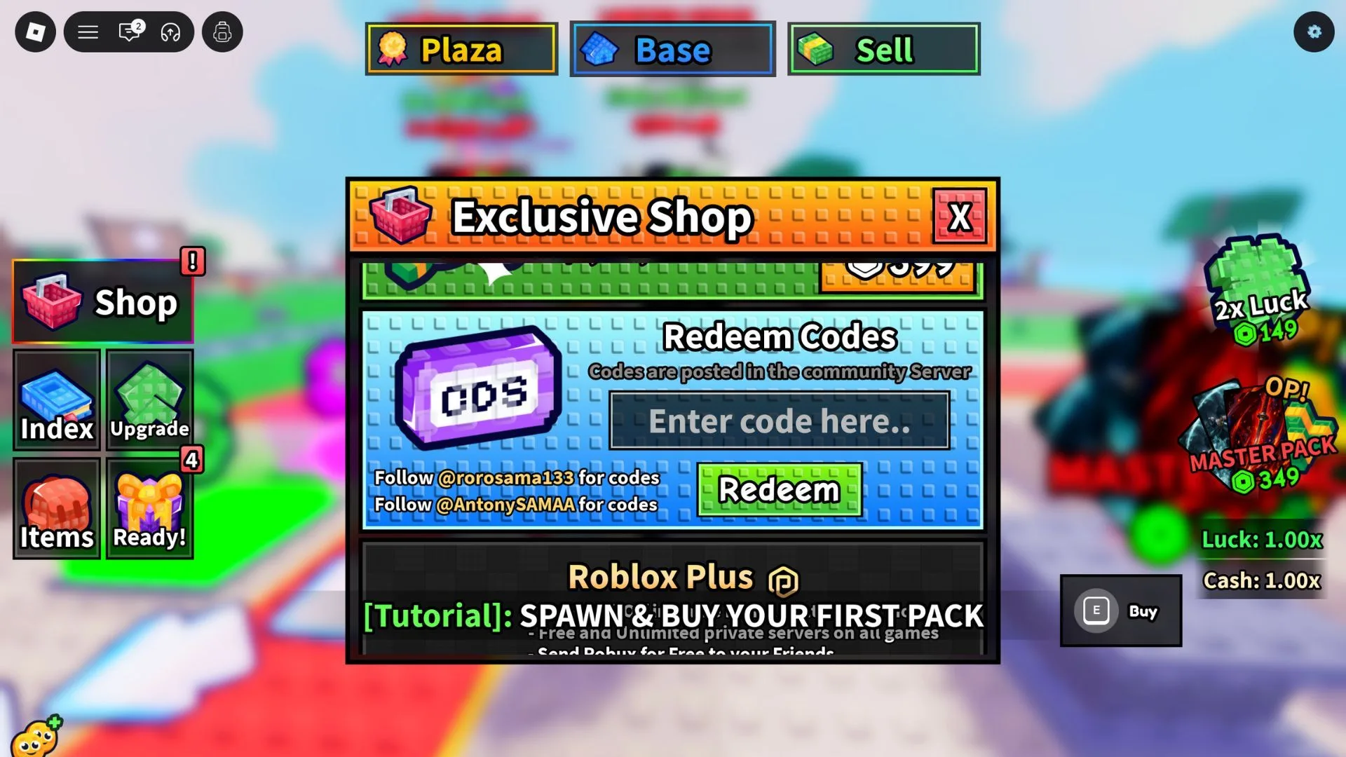 How to redeem codes in Anime Card Farm