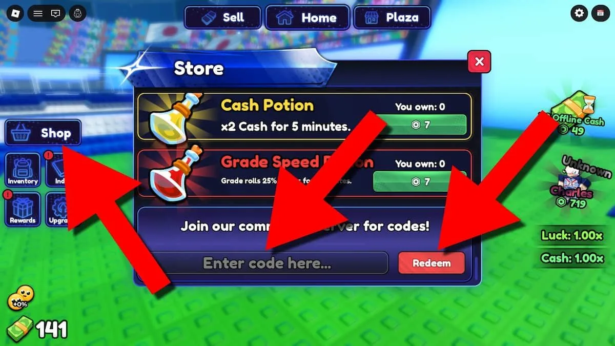 How to redeem codes in Blue Lock Farm