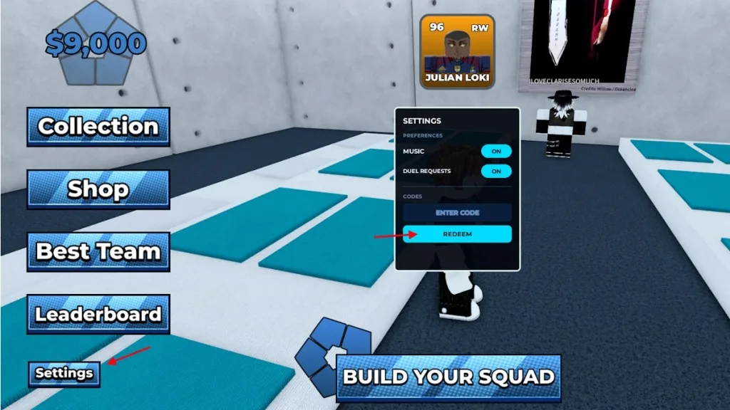 How to redeem codes in Build A Blue Lock Squad