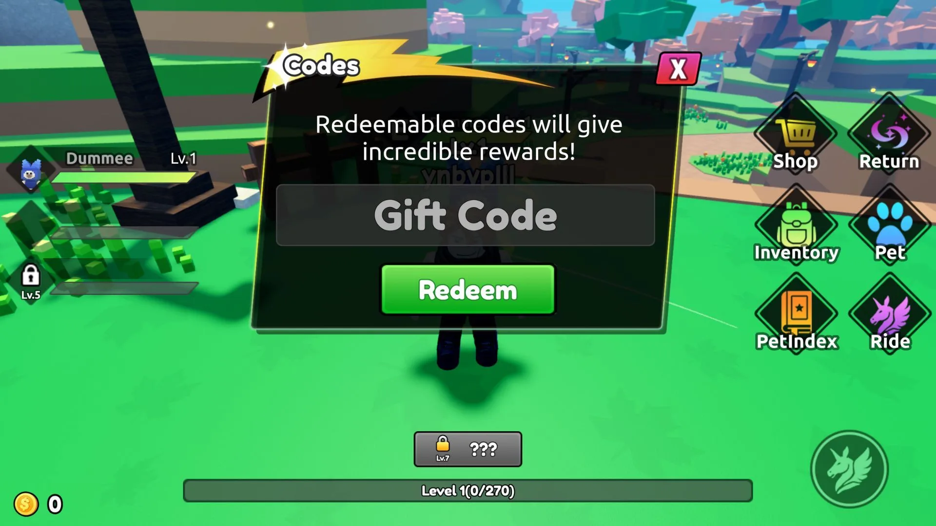 How to redeem codes in Catch a Monster