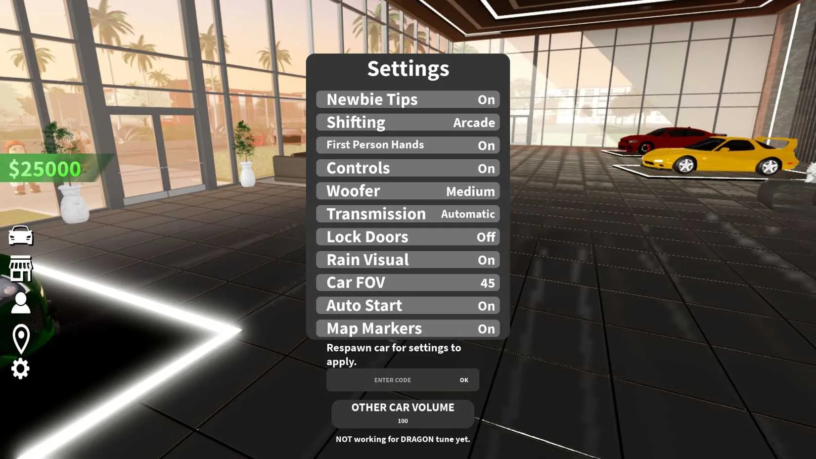 How to redeem codes in Corsa Legends