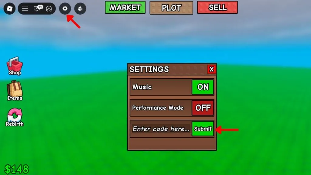 How to redeem codes in Greedy Growers