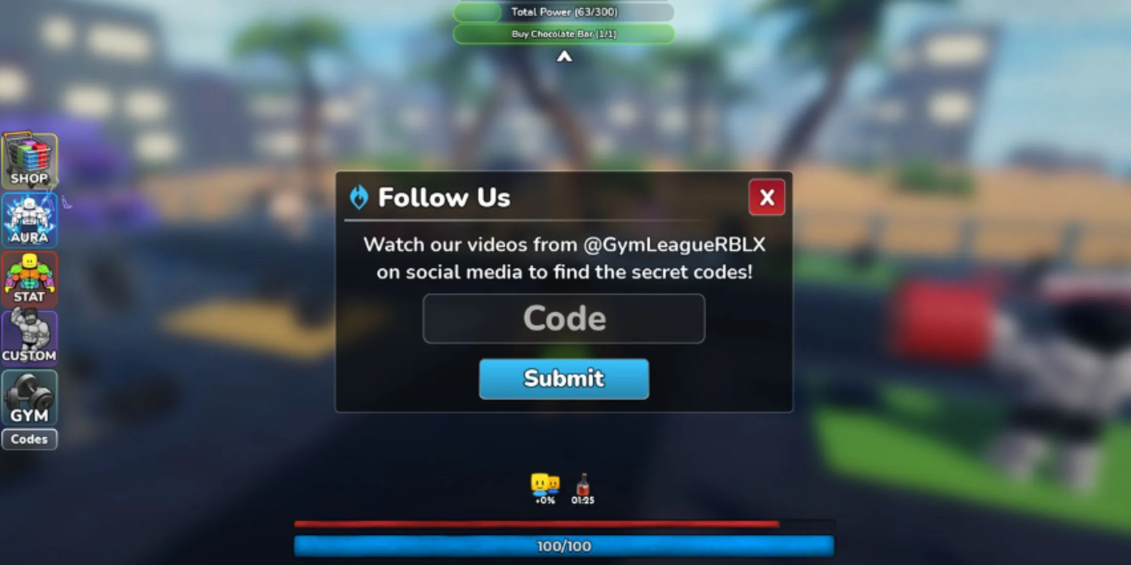 How to redeem codes in Gym League