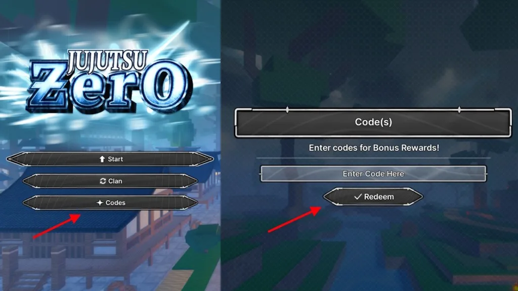 How to redeem codes in Jujutsu Zero
