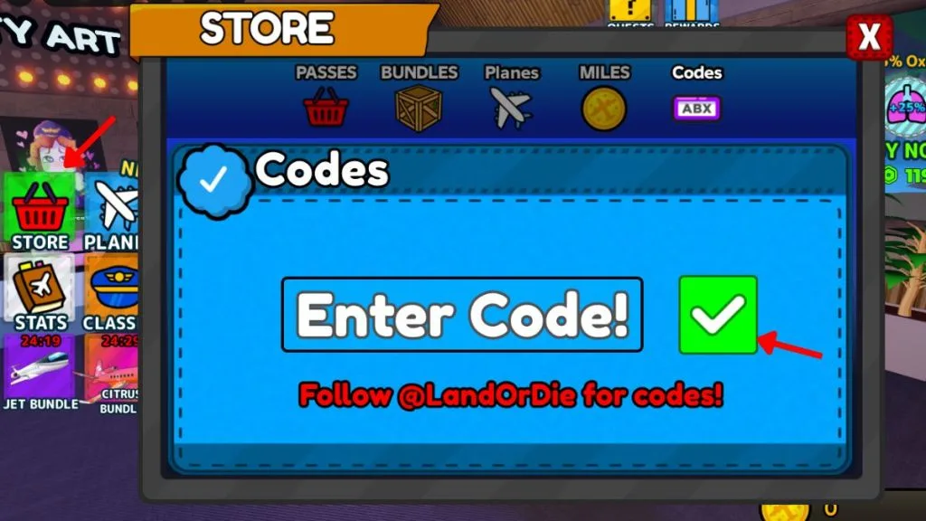 How to redeem codes in Land or Die