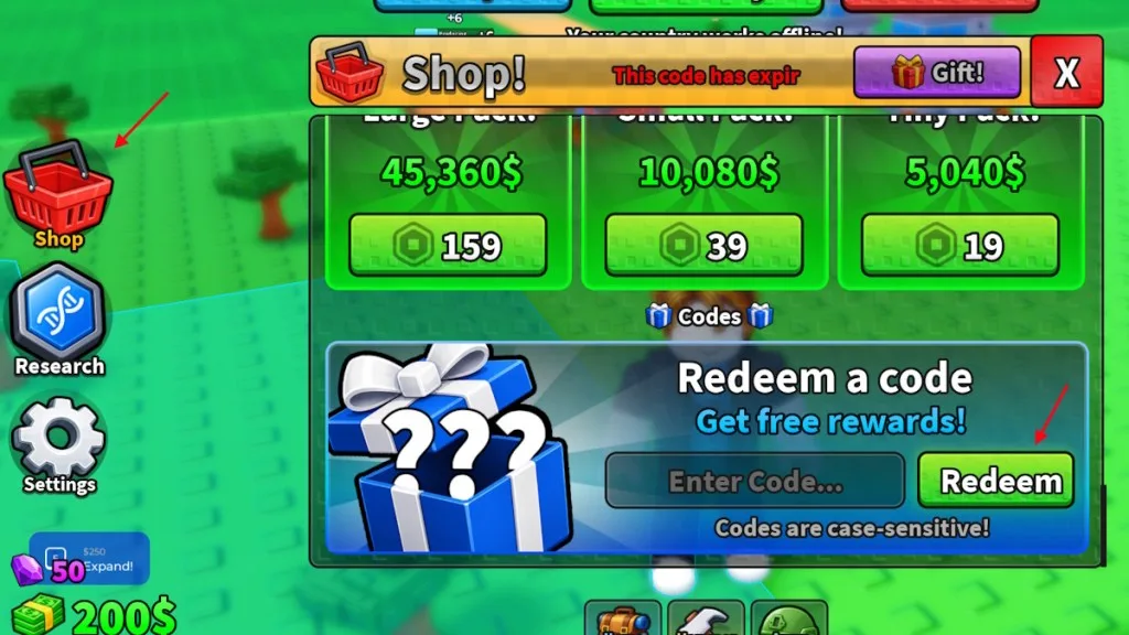 How to redeem codes in Mini War