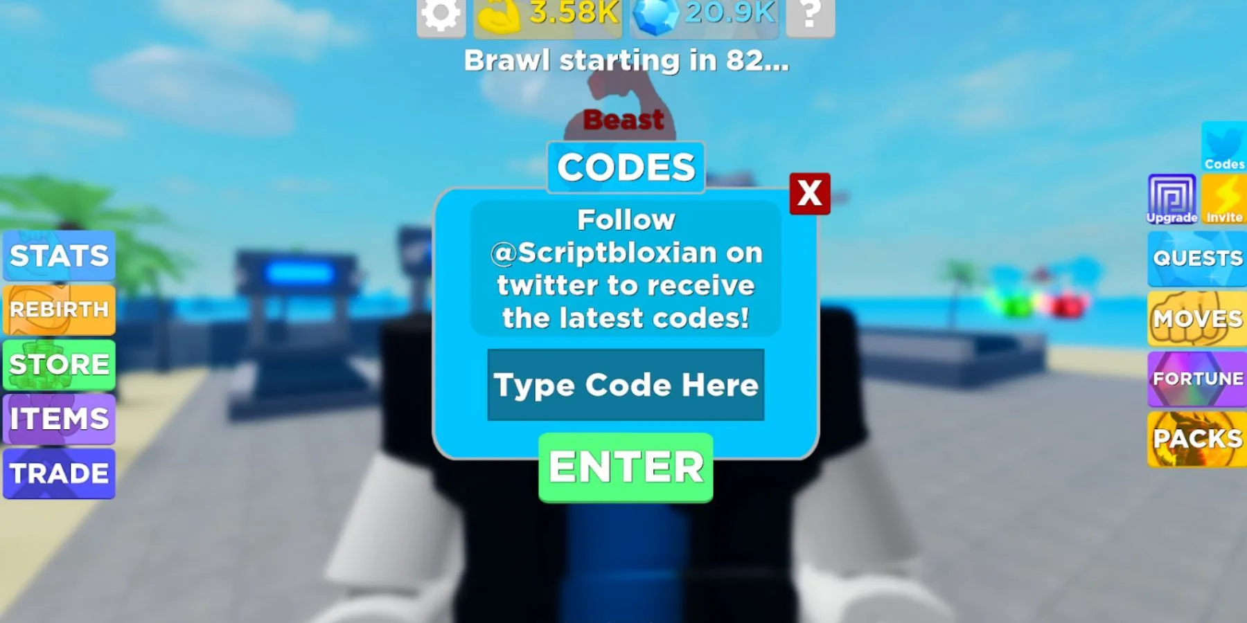 How to redeem codes in Muscle Legends