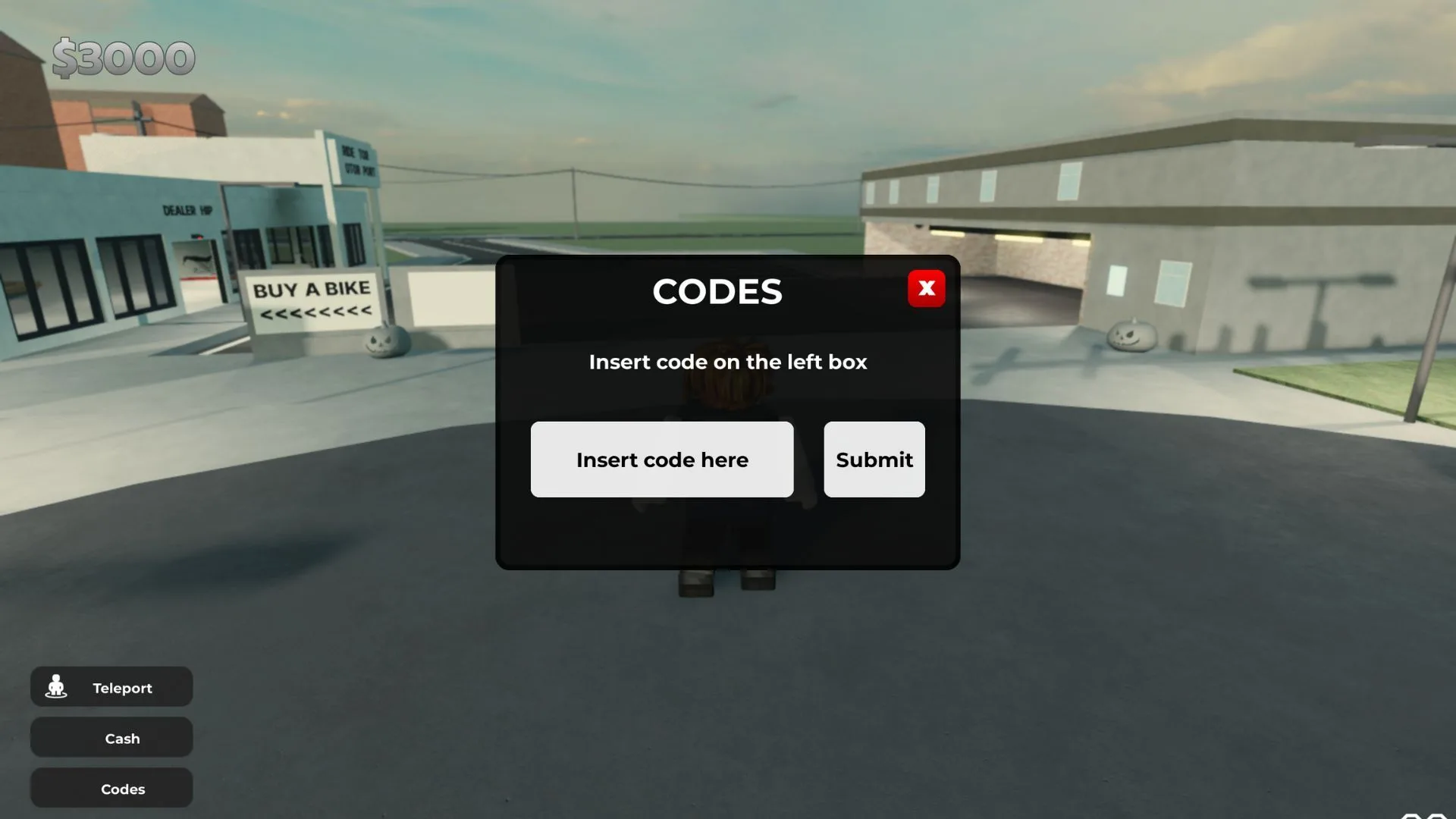 How to redeem codes in Ride Storm