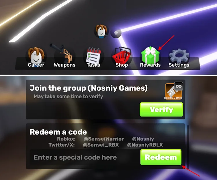 How to redeem codes in Rivals