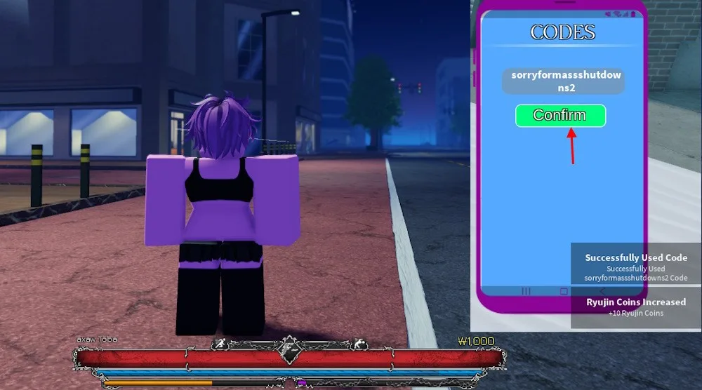 How to redeem codes in Ryujin