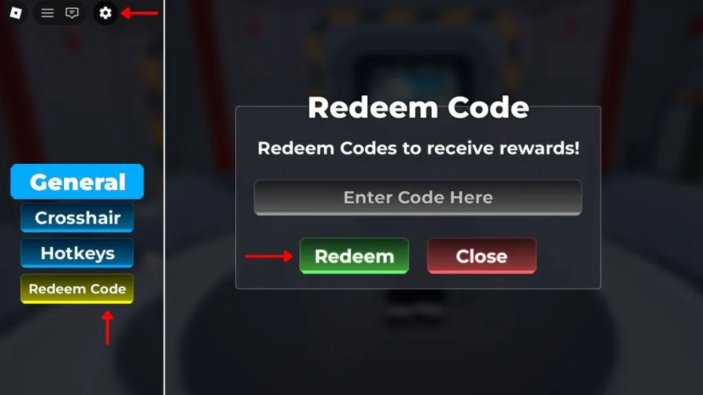 How to redeem codes in Sniper Arena