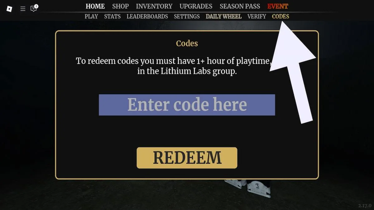 How to redeem codes in Specter