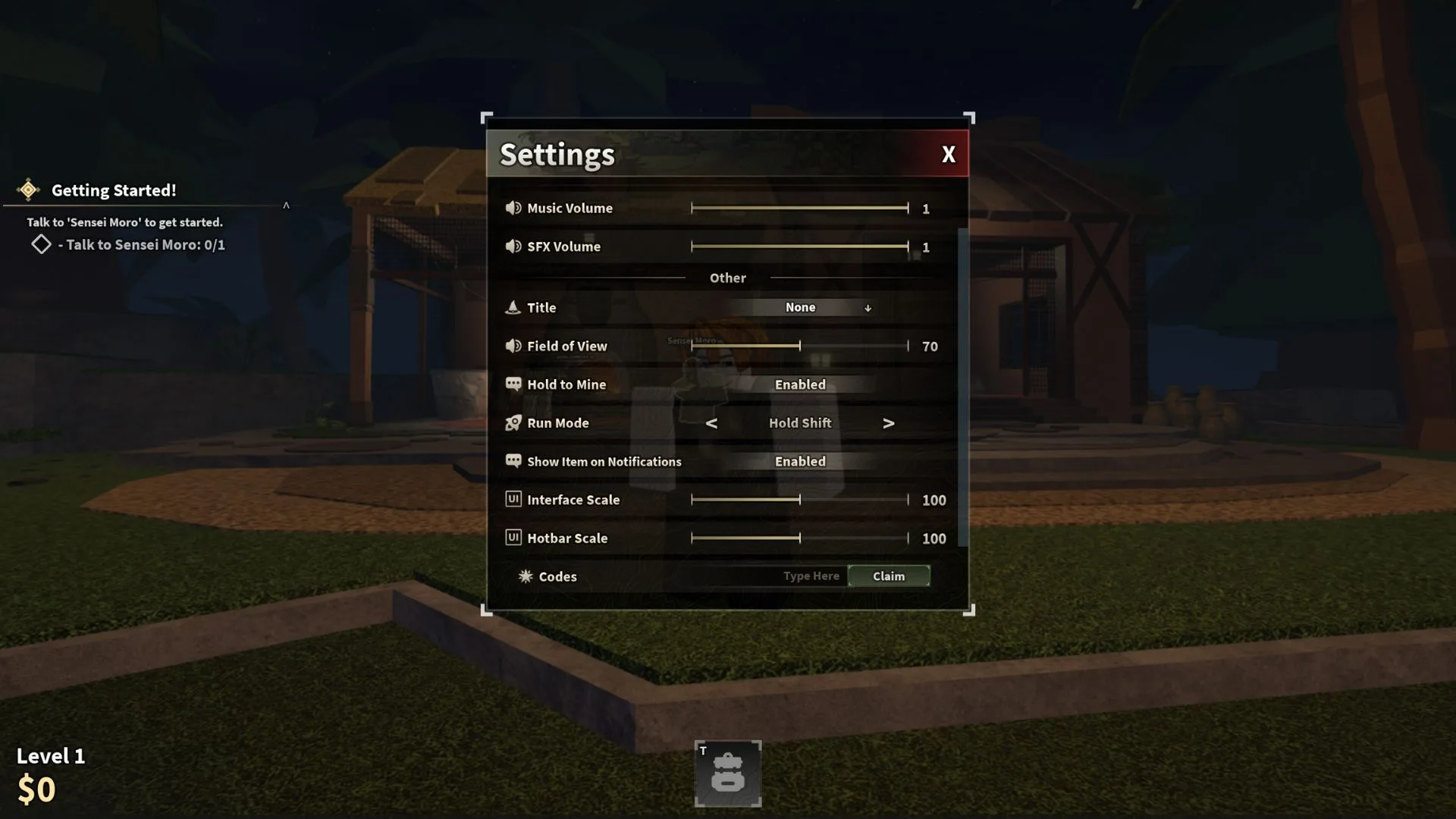 How to redeem codes in The Forge