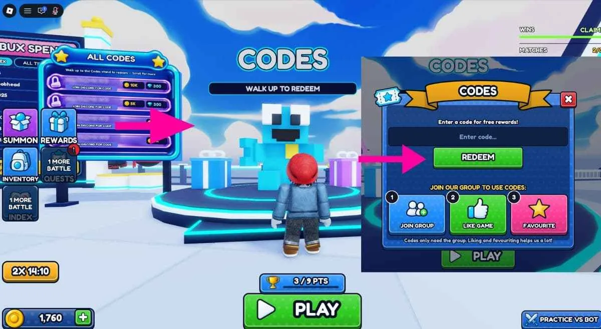 How to redeem codes in Anime Ball Battles