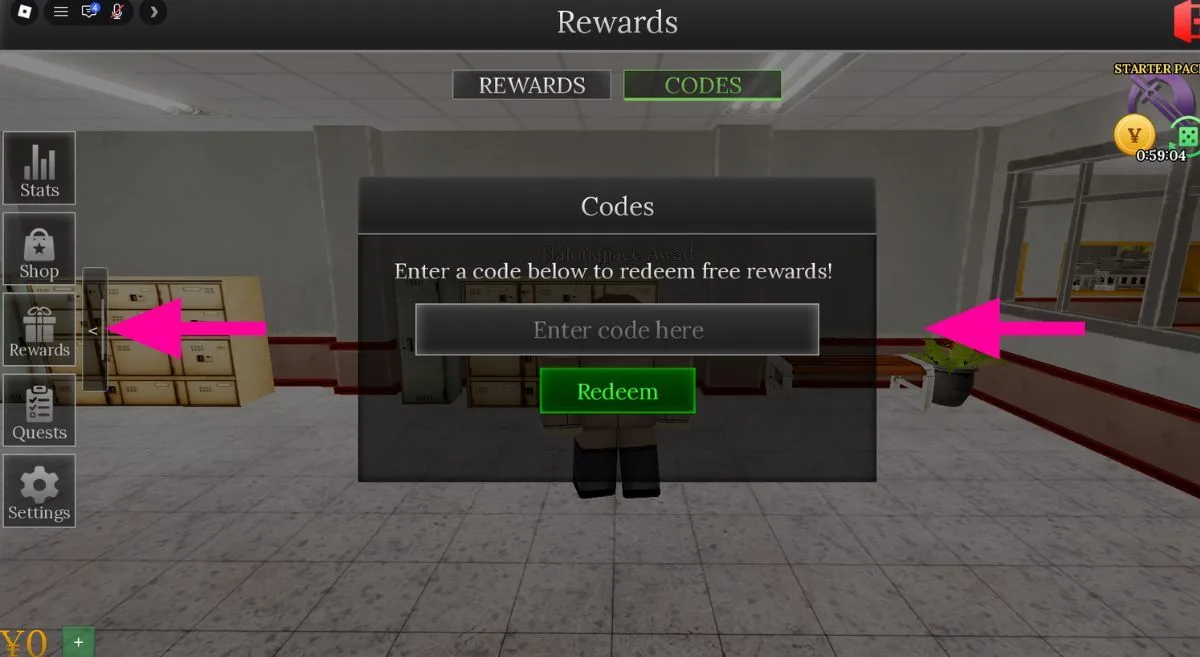 How to redeem codes in Anime High School RP