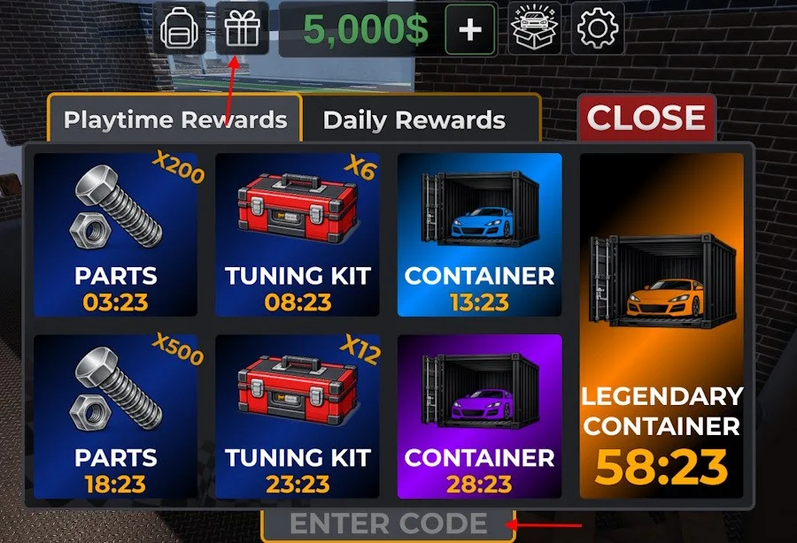 How to redeem codes in Car Flipper