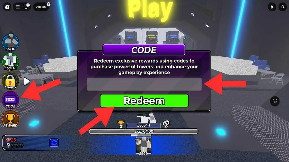 How to redeem codes in Dummy Defense