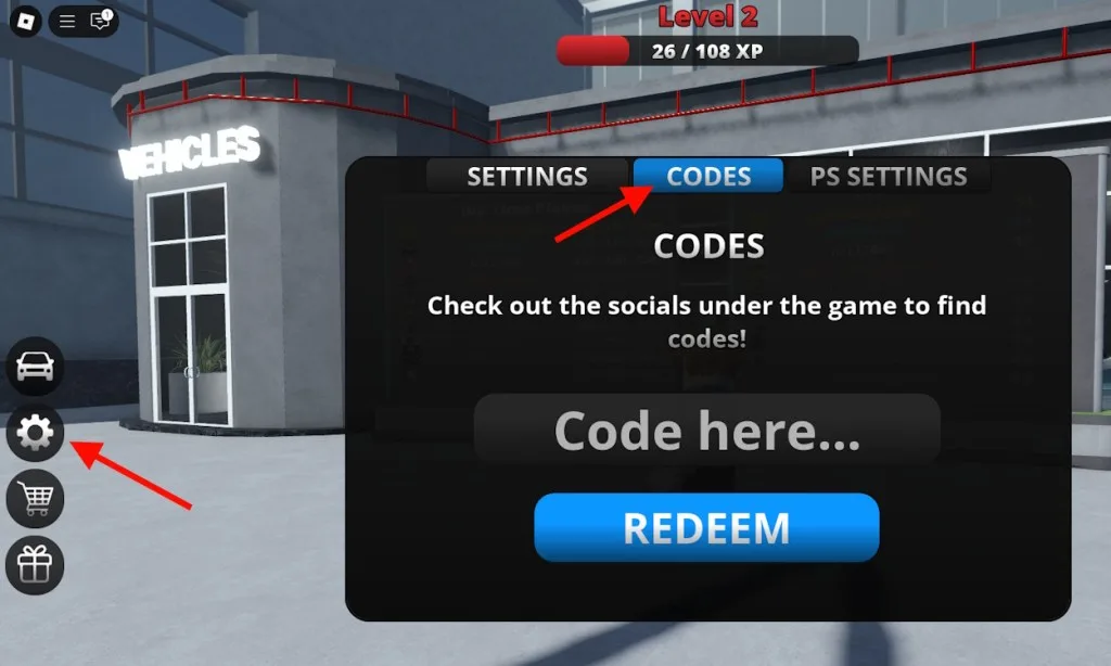 How to redeem codes in Highway Legends