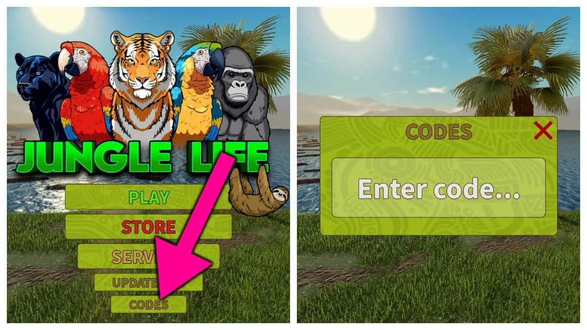 How to redeem codes in Jungle Life