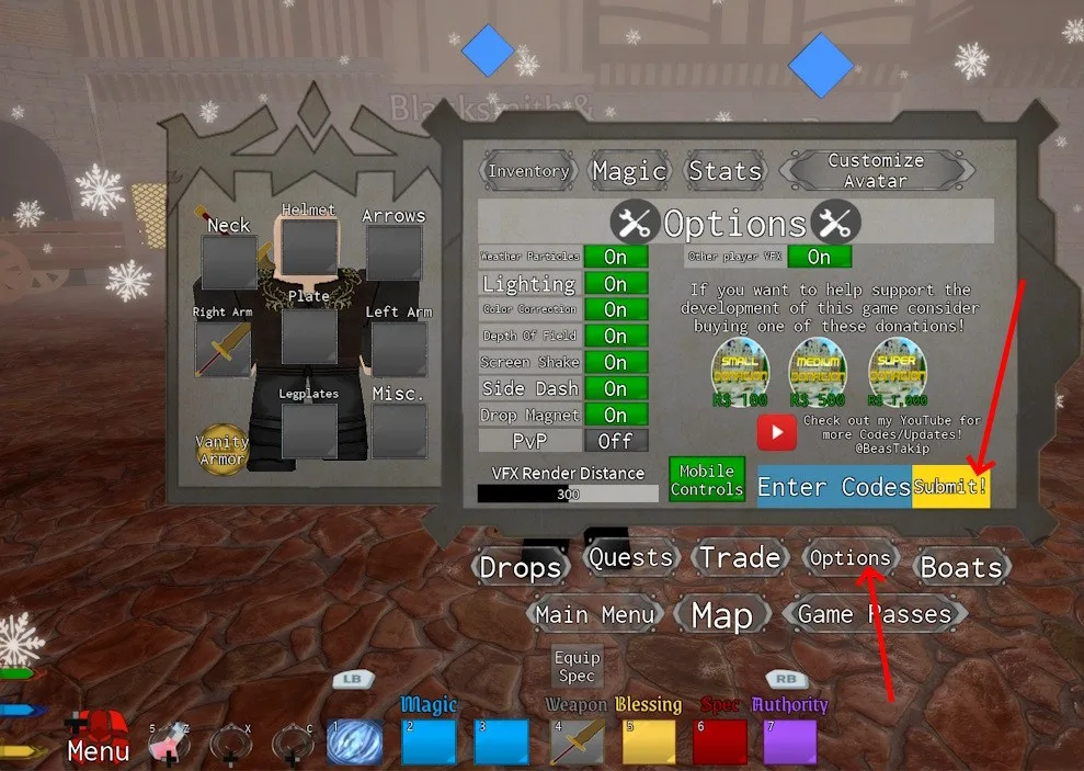 How to redeem codes in Legends ReWritten