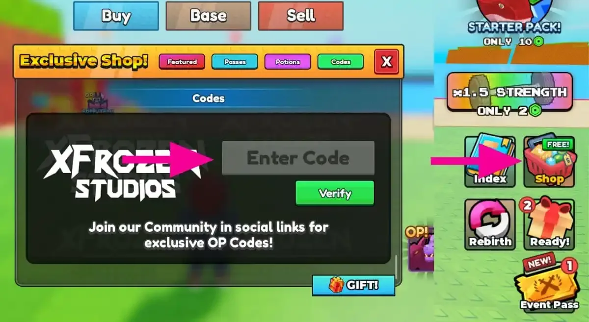 How to redeem codes in Open Sea For Animals