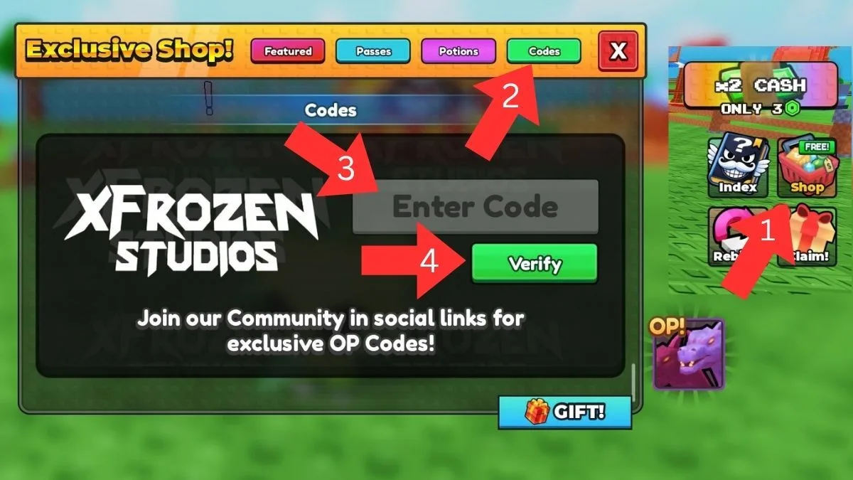 How to redeem codes in Shuffle an Egg