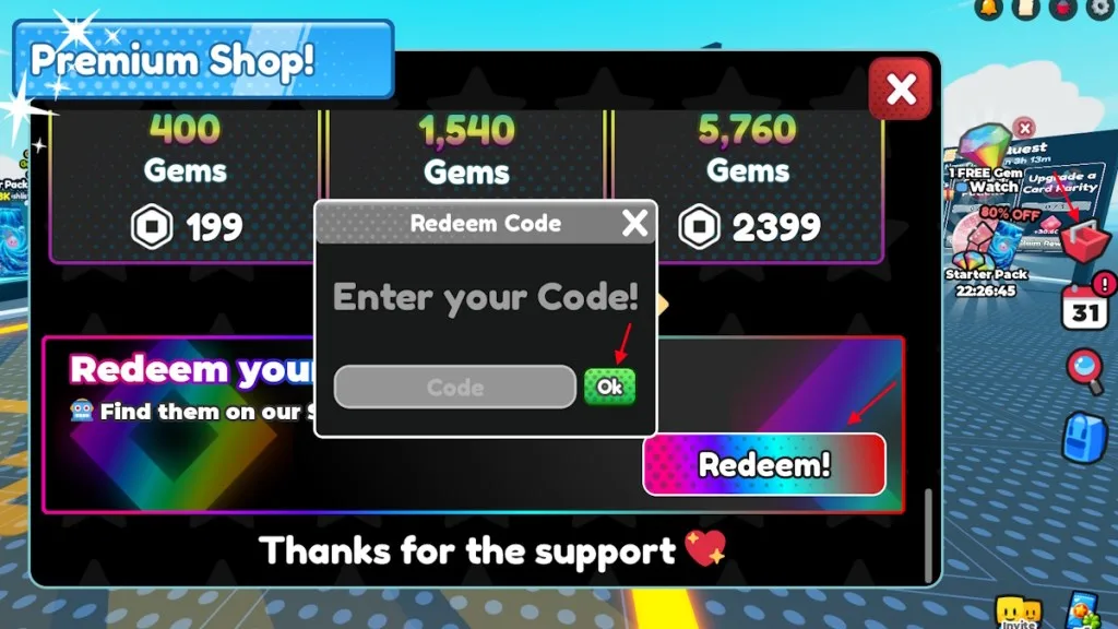 How to redeem codes in Slime Card Collection