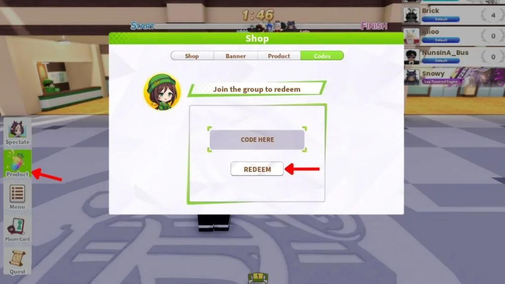 How to redeem codes in Uma Racing